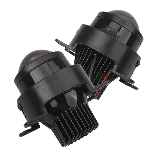 AUTOKI 2.5inch BI-LED Fog Lamp Projector Lens Light Headlight Fog Light