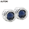 AUTOKI MG-3 2.5inch Square Mini H1 Gatling Gun Shroud with LED Day Light Angel Eyes Crystal Halo Rings