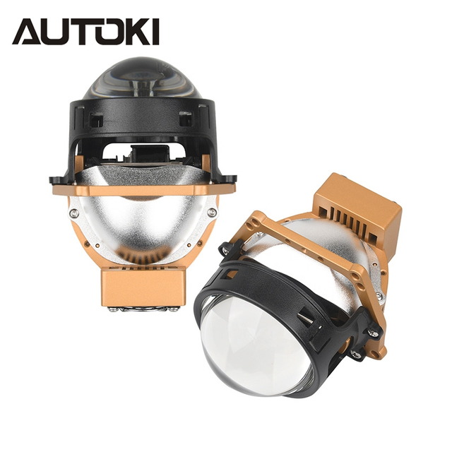 AUTOKI 2026 New high Quality 6000K+4300K Headlight BI-LED Projector lens light