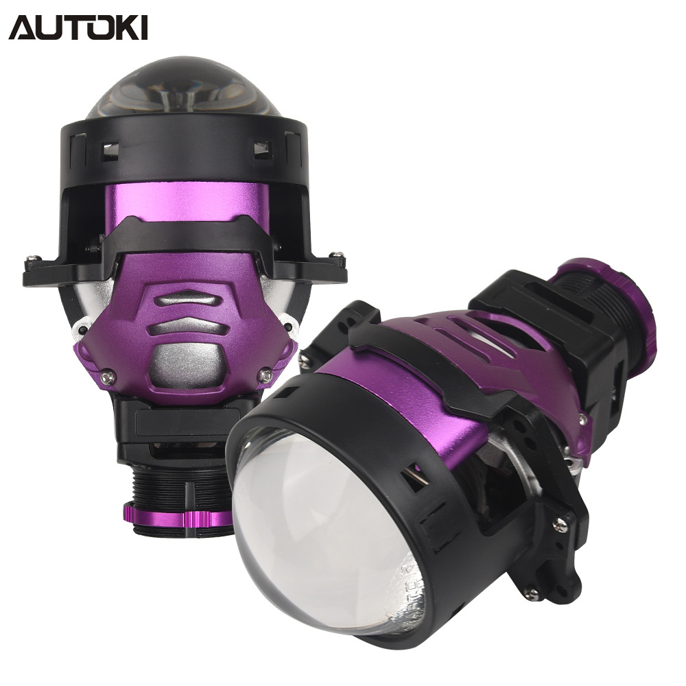 AUTOKI P10 3.0inch BI-LED Projector High Power High Quliaty 85Watt Dual Reflective Bowl