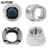 AUTOKI MG-2 2.5inch Square Mini H1 Gatling Gun Shroud with LED Day Light Angel Eyes Crystal Halo Rings