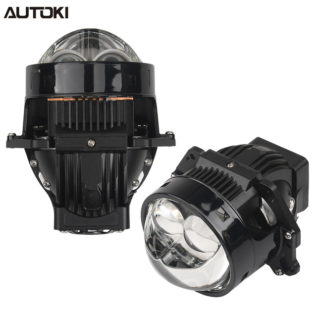 AUTOKI P9 Dual Direct Laser BI-LED Projector 85W High Power