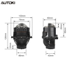AUTOKI P9 Dual Direct Laser Square BI-LED Projector 85W High Power