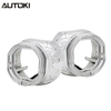 AUTOKI MG-3 2.5inch Square Mini H1 Gatling Gun Shroud with LED Day Light Angel Eyes Crystal Halo Rings
