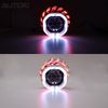 AUTOKI MG-5A 2.5inch Mini H1 Dual LED Shroud with LED Day Light Angel Eyes Crystal Halo Rings
