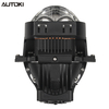 AUTOKI P9 Dual Direct Laser Square BI-LED Projector 85W High Power