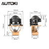 AUTOKI 2026 New high Quality 6000K+4300K Headlight BI-LED Projector lens light