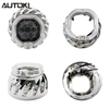 AUTOKI MG-5A 2.5inch Mini H1 Dual LED Shroud with LED Day Light Angel Eyes Crystal Halo Rings