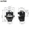 AUTOKI BI-LED :B4 Dual Reflective Bowl 65W Headlight Retrofit BI LED Projector Lens